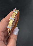 Titanium Gold Bracelet Geometric Design