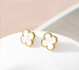 18K Titanium Gold Waterproof Four Leaf Clover Jewelry Set