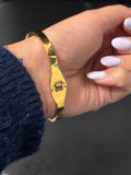 Titanium Gold Bracelet Geometric Design