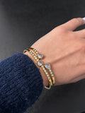 Titanium Gold Bracelet Geometric Design