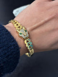 Titanium Gold Bracelet Geometric Design