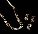 18K Gold Waterproof Geometric Style Jewelry Set