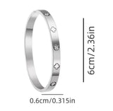 Titanium Rose Gold Bracelet Four Leaf Clover Design