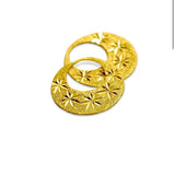 22k Gold Punjabi Nattiyan Minimalist Hoops Pair