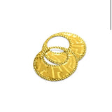22k Gold Punjabi Nattiyan Minimalist Hoops Pair