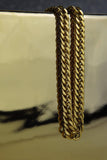 18K Gold Titanium Boxer Cuban Chain