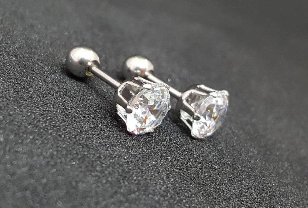 Stud earrings with hot sale ball backs