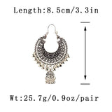 Gold Indian Large Jhumka Round Earrings Pair