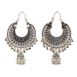 Gold Indian Large Jhumka Round Earrings Pair