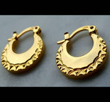 18k Gold Punjabi Nattiyan Minimalist Hoops Pair