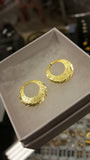 18k Gold Punjabi Nattiyan Minimalist Hoops Pair - 2 Grams