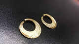 18k Gold Punjabi Nattiyan Minimalist Hoops Pair - 2 Grams