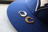 18k Gold Titanium Punjabi Nattiyan Minimalist Hoops Pair