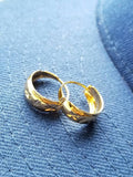 18k Gold Punjabi Nattiyan Minimalist Hoops Pair