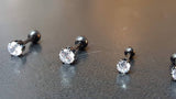 Titanium Black Earrings, Black Studs, Earrings, Black Screw Back Earrings