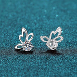Diamond Stud Earrings .5ct Diamond Earrings, Diamonds set in 925 Silver