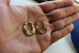 18k Gold Punjabi Nattiyan Minimalist Hoops Pair