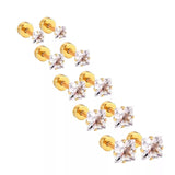 Titanium Gold Earrings, Silver Studs, Earrings, Gold Screw Back Earrings