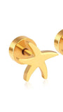 Titanium Gold Earrings Screw Back Studs Pair, Hypoallergenic Minimalist