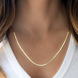 18k Gold Titanium Herringbone Chain