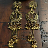 Indian Earrings, Long Hanging Jhumka Earrings, Indian Jewelry
