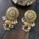 Indian Earrings, Long Hanging Jhumka Earrings, Indian Jewelry