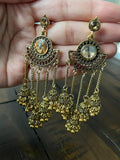 Indian Earrings, Long Hanging Jhumka Earrings, Indian Jewelry