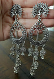 Indian Earrings, Long Hanging Jhumka Earrings, Indian Jewelry