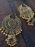 Indian Earrings, Long Hanging Jhumka Earrings, Indian Jewelry