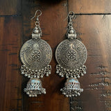 Indian Earrings, Long Hanging Jhumka Earrings, Indian Jewelry
