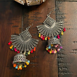 Indian Earrings, Long Hanging Jhumka Earrings, Indian Jewelry