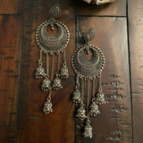 Indian Earrings, Long Hanging Jhumka Earrings, Indian Jewelry
