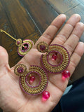 Indian Earrings, Tikka and Earrings Set, Indian Jewelry