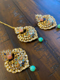 Indian Earrings, Tikka and Earrings Set, Indian Jewelry