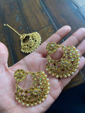 Indian Earrings, Tikka and Earrings Set, Indian Jewelry