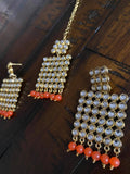 Indian Earrings, Tikka and Earrings Set, Indian Jewelry