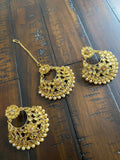 Indian Earrings, Tikka and Earrings Set, Indian Jewelry