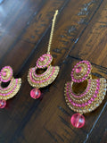 Indian Earrings, Tikka and Earrings Set, Indian Jewelry
