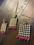 Indian Earrings, Tikka and Earrings Set, Indian Jewelry