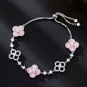 Titanium Gold Bracelet Four Leaf Clover Design