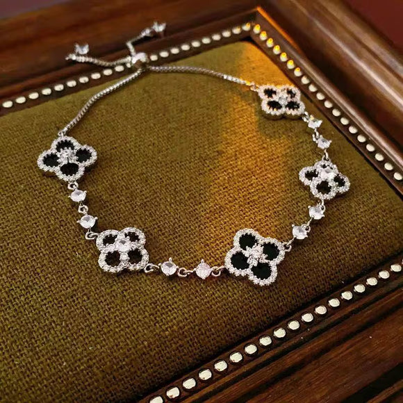Titanium Gold Bracelet Four Leaf Clover Design