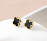 18k Gold Four Leaf Clover Jewelry Set