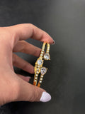 Titanium Gold Bracelet Geometric Design