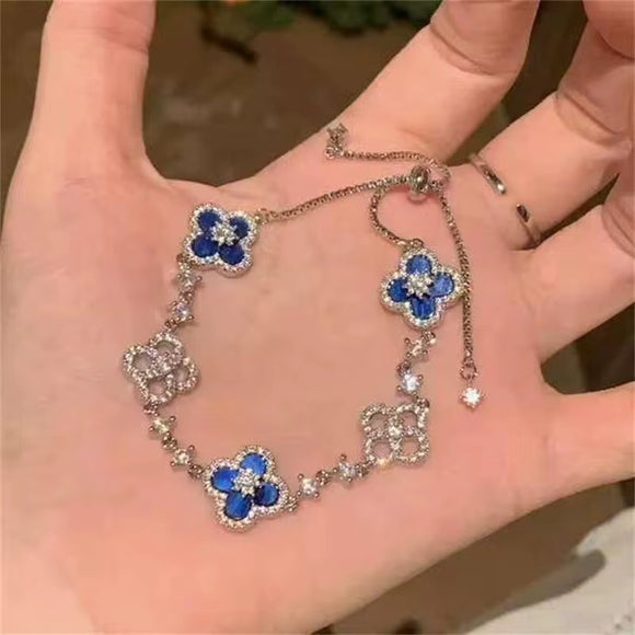 Titanium Gold Bracelet Four Leaf Clover Design