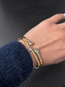 Titanium Gold Bracelet Geometric Design