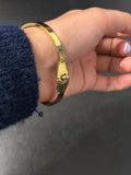 Titanium Gold Bracelet Geometric Design