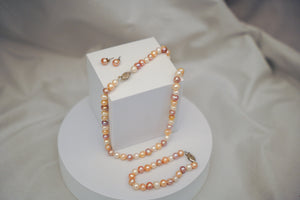3pc Mixed Colour Natural Freshwater Pearl Set
