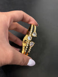 Titanium Gold Bracelet Geometric Design