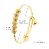 24k Gold Titanium Adjustable Bracelet Bangle, Baby Gold Bangles