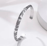 Titanium Silver Viking Bracelet